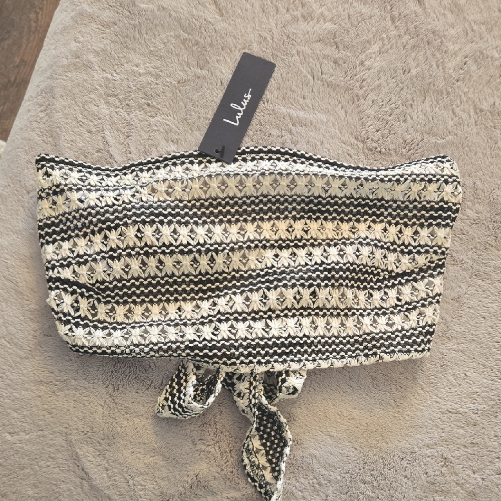 Woven Tie- Back Crop top